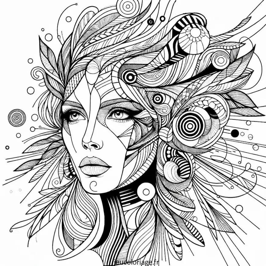 Coloriage Art Abstrait Moderne
