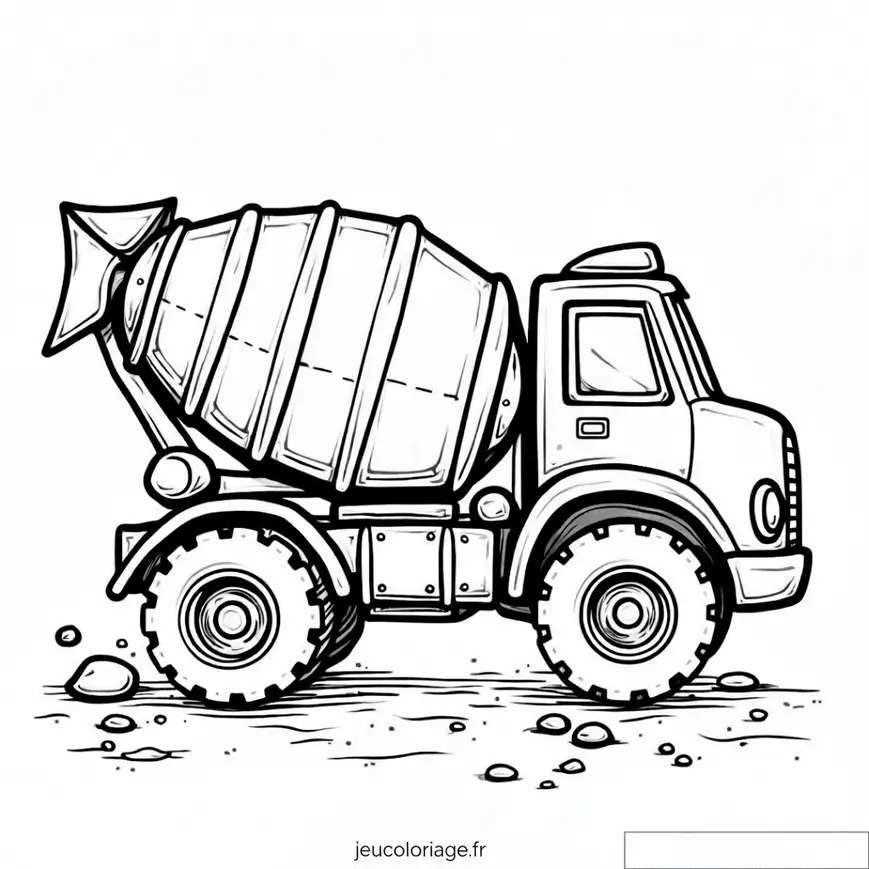 Coloriage Camion Toupie : Activité Ludique et Créative