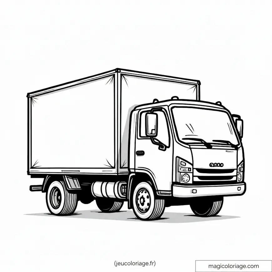 Coloriage Camion de Transport : Découvre ton Artiste Intérieur