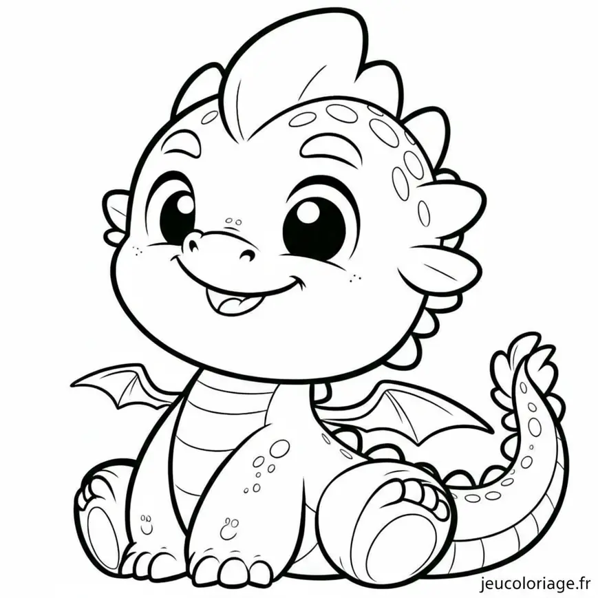 Coloriage Dragon Amical