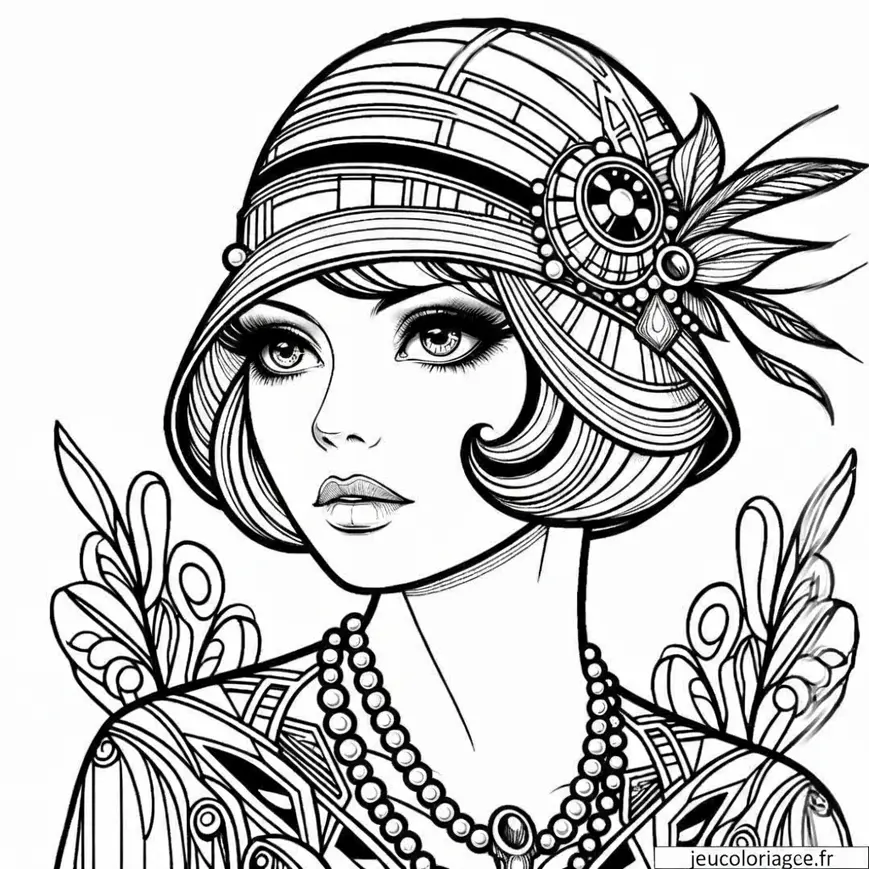 Coloriage Vibes des Années 20