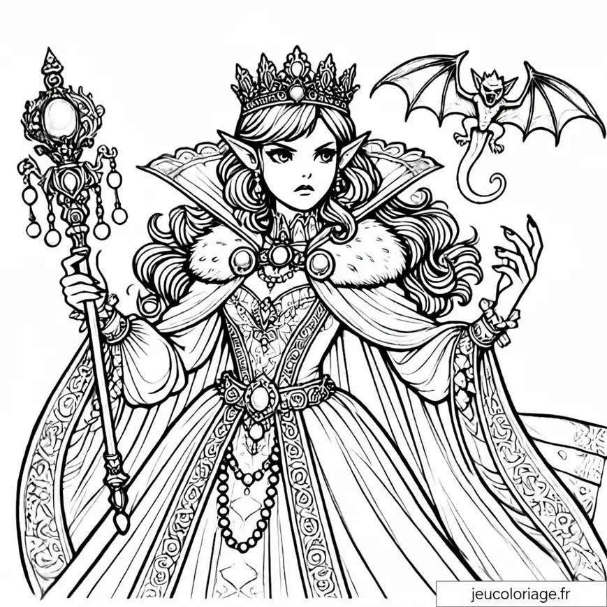 Coloriage reine vampire