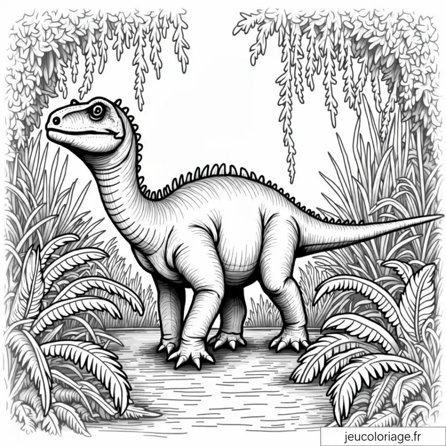 Dessin de dinosaure à colorier pour les enfants