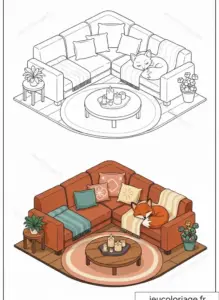 Coloriage Cozy avec modèle