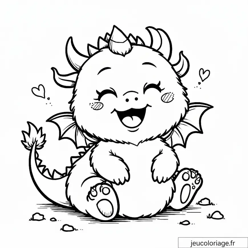 Petits Dragons Adorables à Colorier pour Enfants