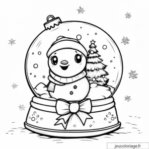Coloriage Noël Kawaii