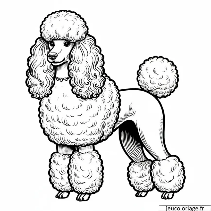Coloriage Caniche