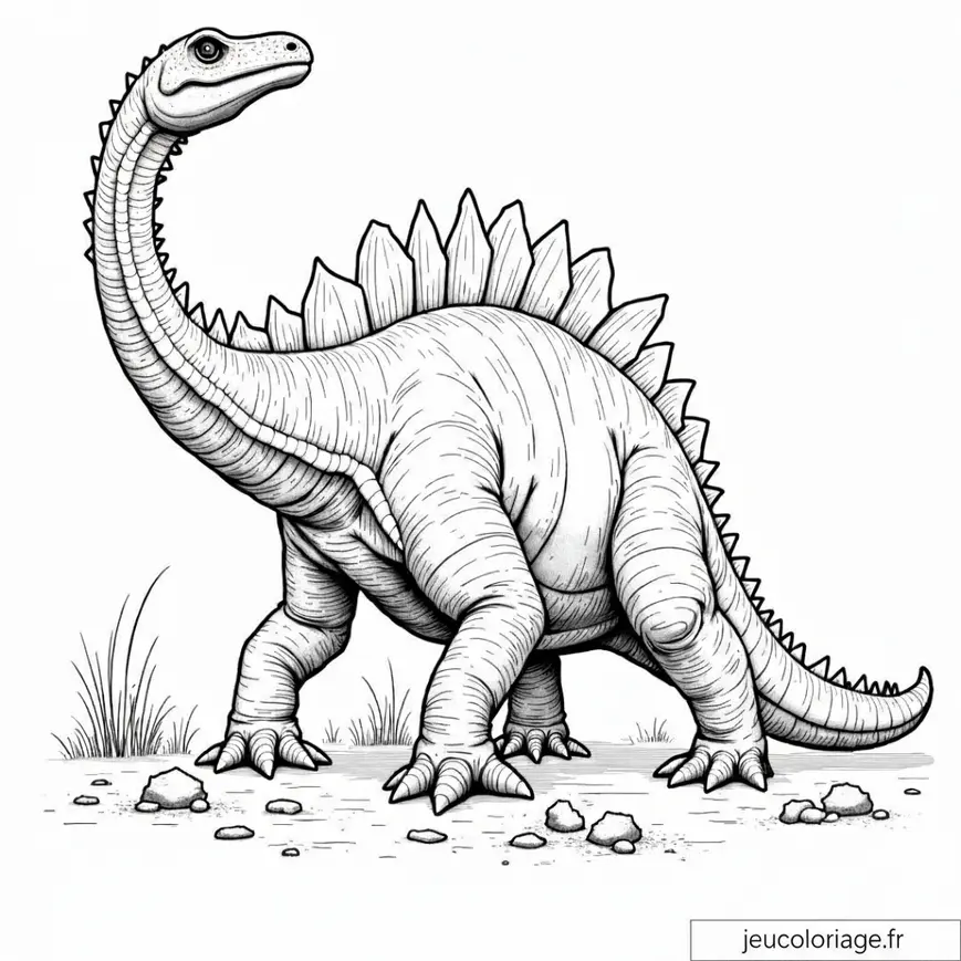 Coloriage Dinosaure Amusant : Explore le Monde Préhistorique