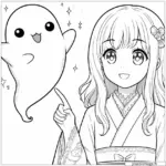 Coloriage Manga Fille