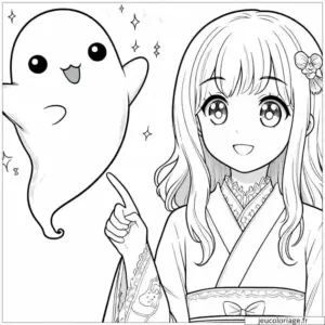 Coloriage Manga Fille