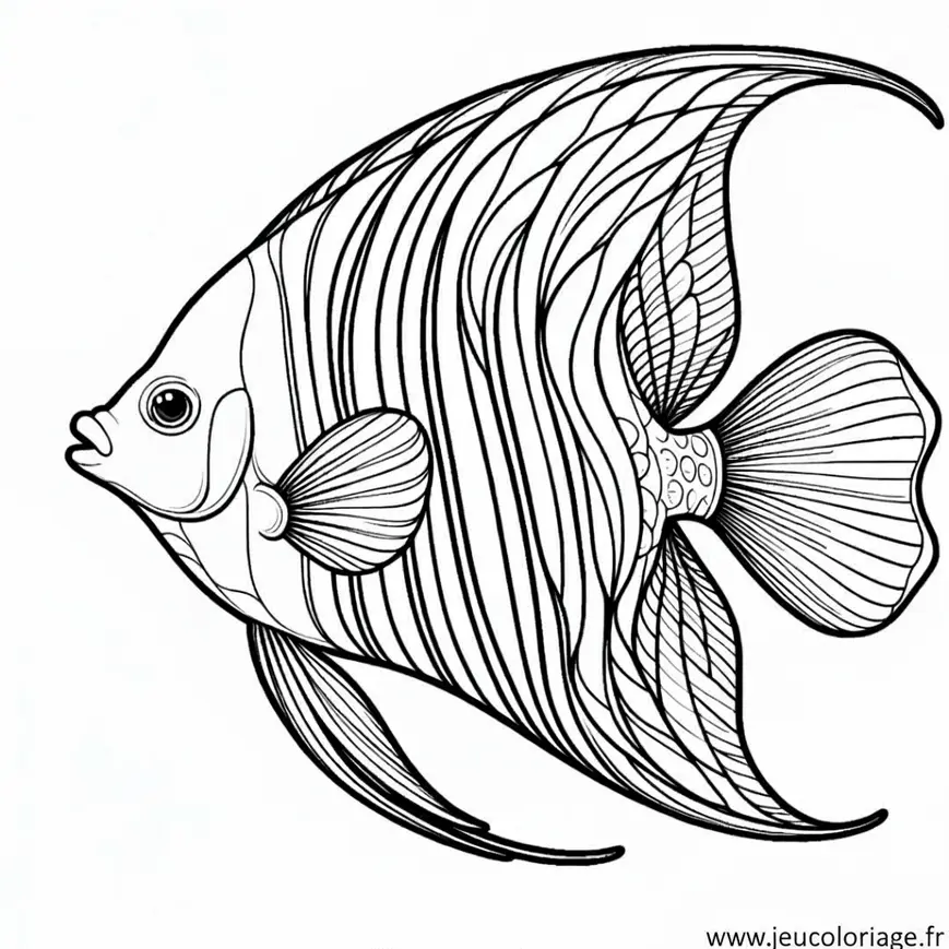 Coloriage Poisson-Ange
