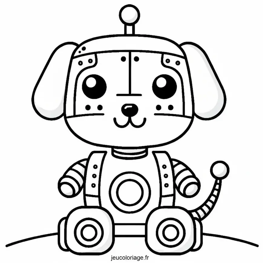 Coloriage Robot Chien