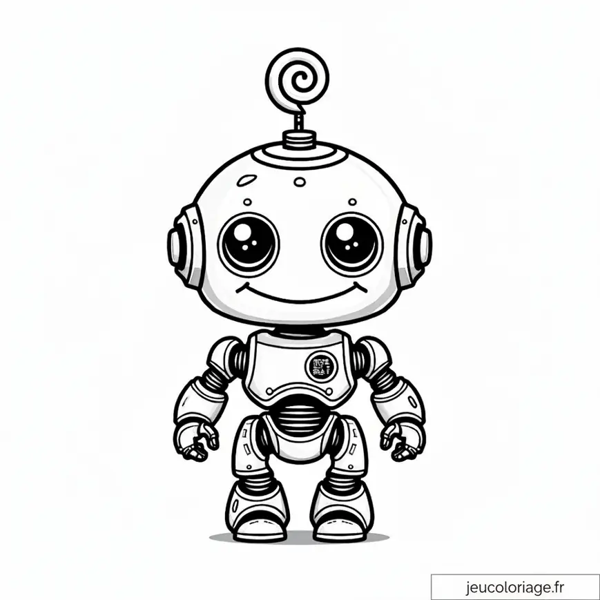 Coloriage Robot Mignon : Amusant et Éducatif