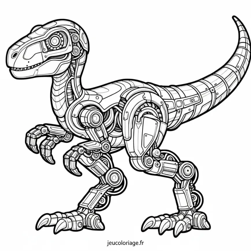 Coloriage Robot Velociraptor