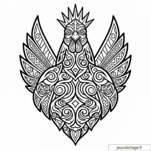 Coloriage Poule