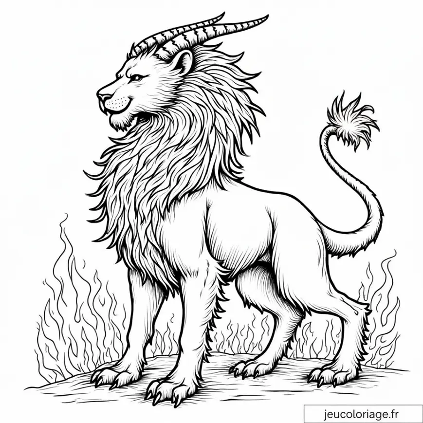 Coloriage créatif du griffon mythique à imprimer