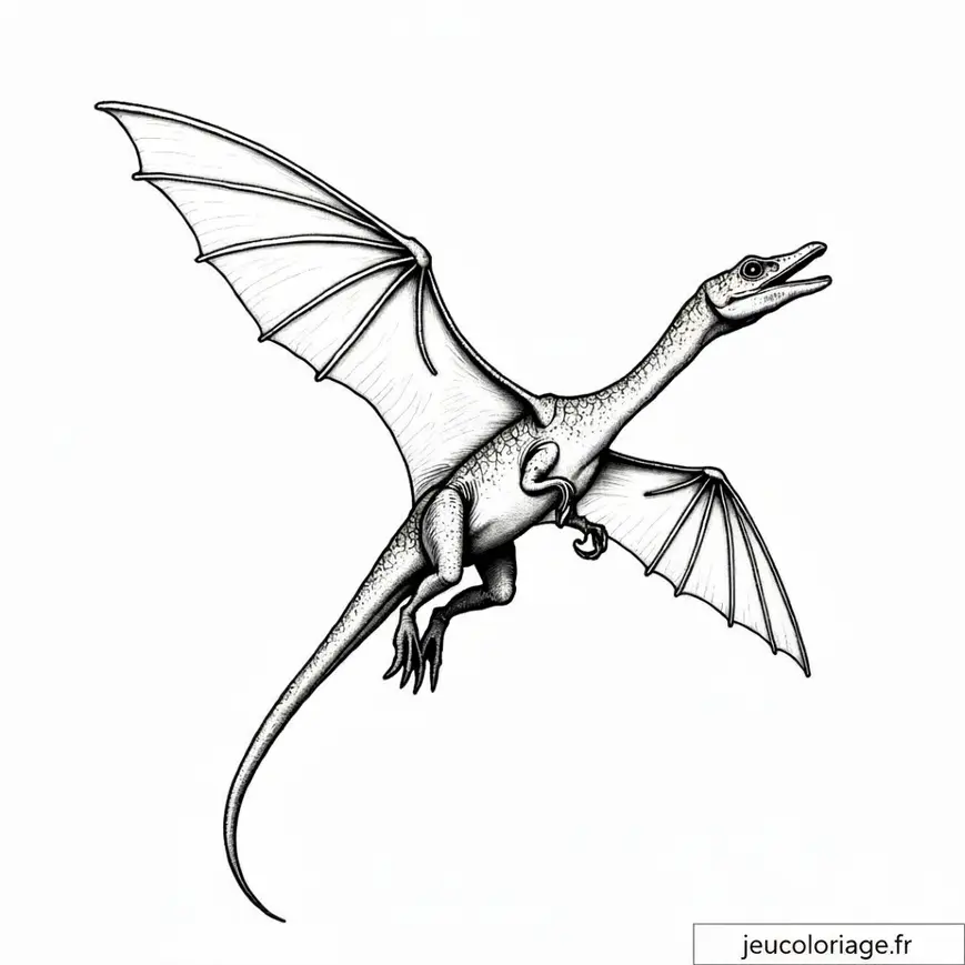 Coloriage de dinosaure volant : amusez-vous à colorier !