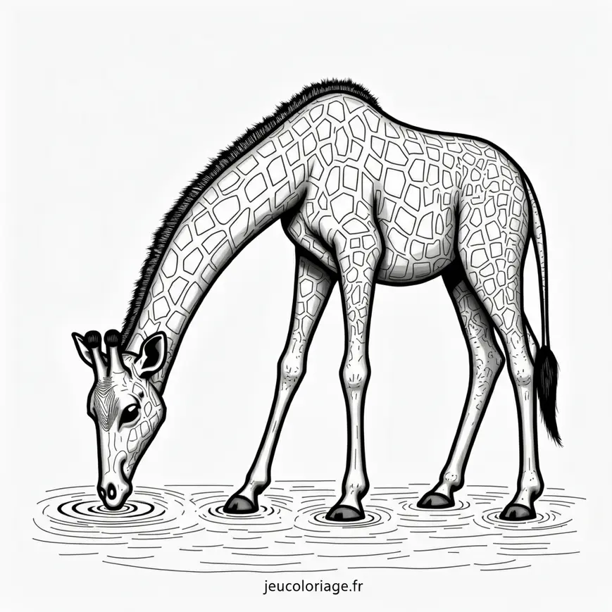 Coloriage de girafe : amusez-vous avec des couleurs vives