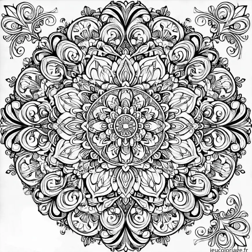 Coloriage mandala Disney élégant détaillé