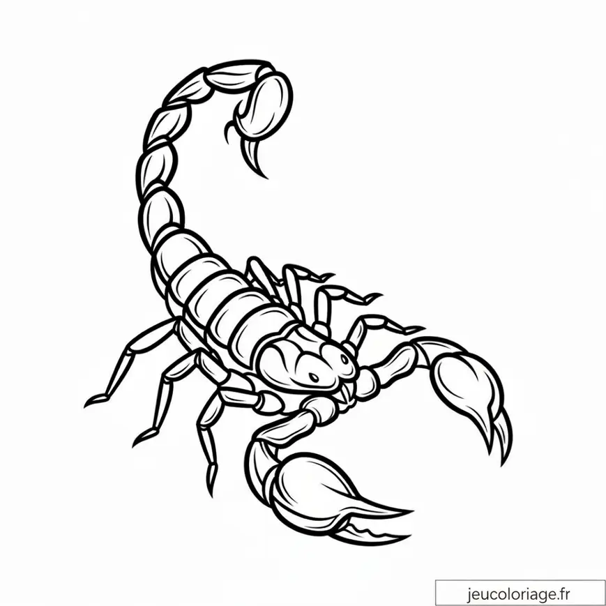 Coloriage scorpion détaillé à imprimer et personnaliser