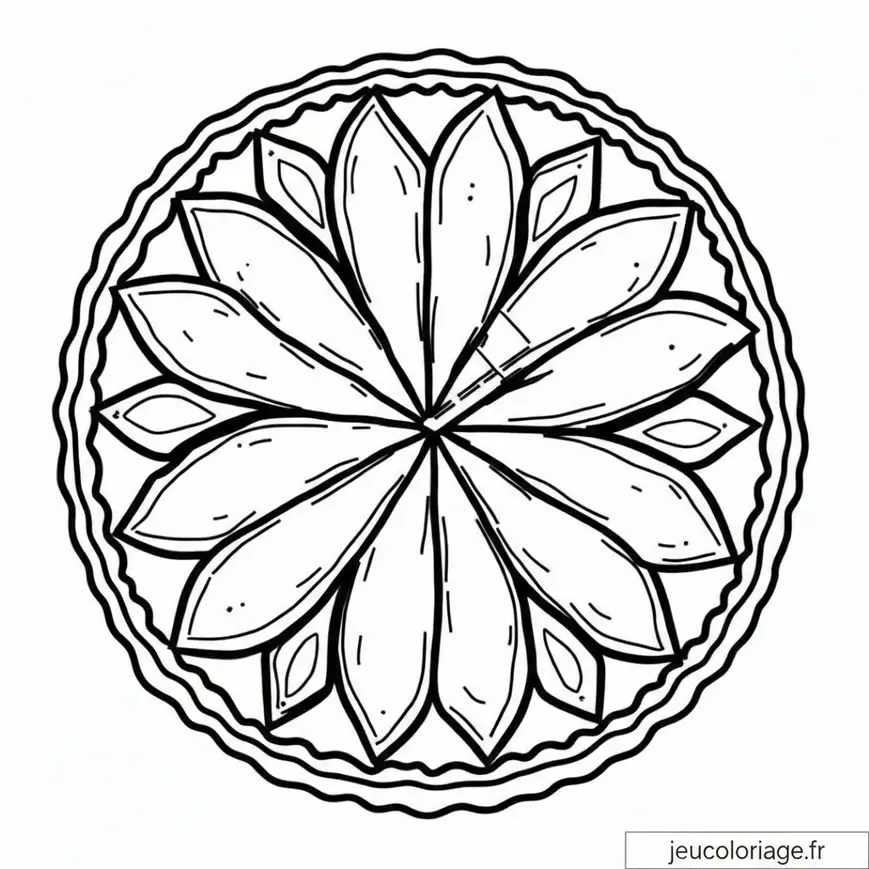 Mandala floral à colorier