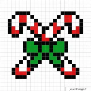 Coloriage Pixel Art Noël