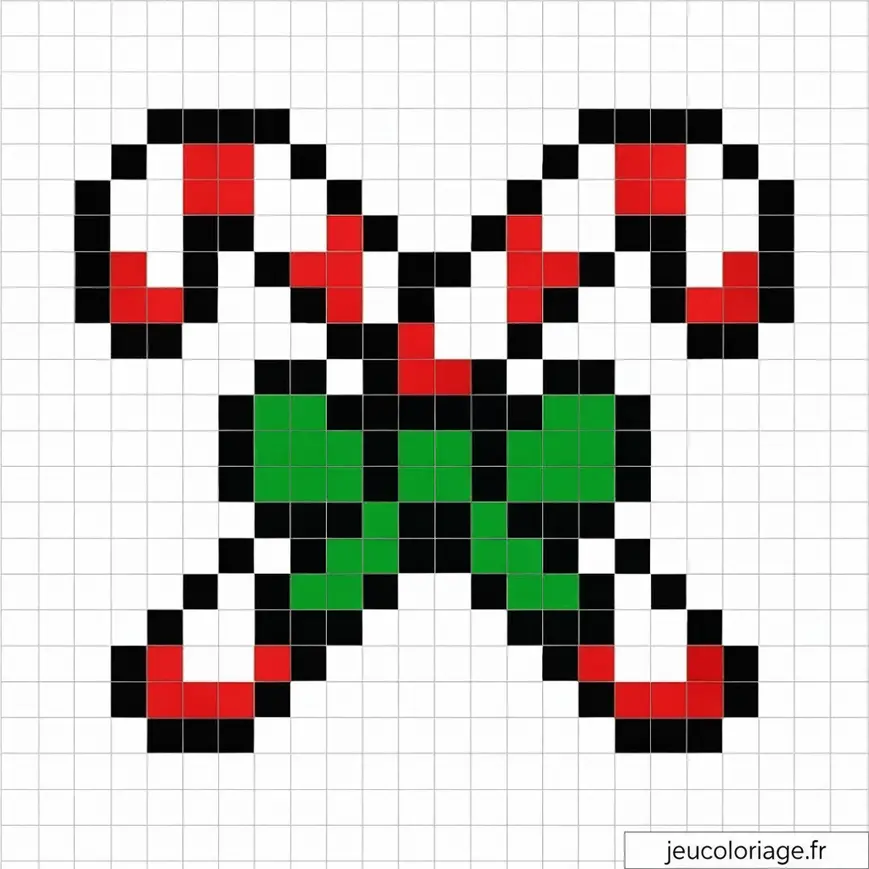Pixel art : Reproduis des sucres d’orge croisés en pixel