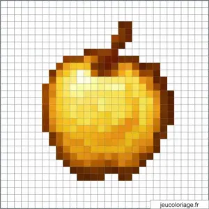 Coloriage Pixel art minecraft