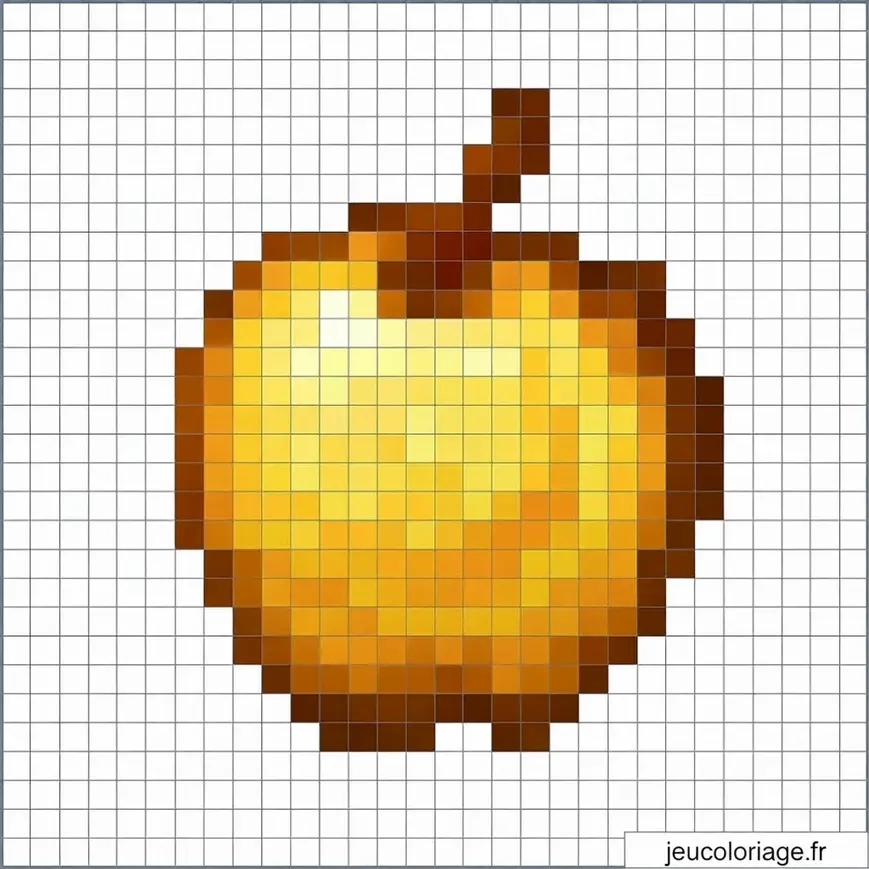 Pixel art : recréez la pomme dorée iconique de Minecraft