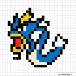 Coloriage Pixel art Pokemon