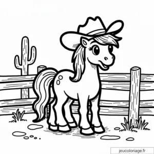 Coloriage Poney