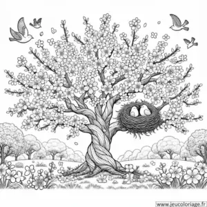 Coloriage Printemps