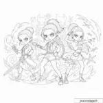 Coloriage Kpop demon hunters