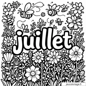Coloriage Juillet