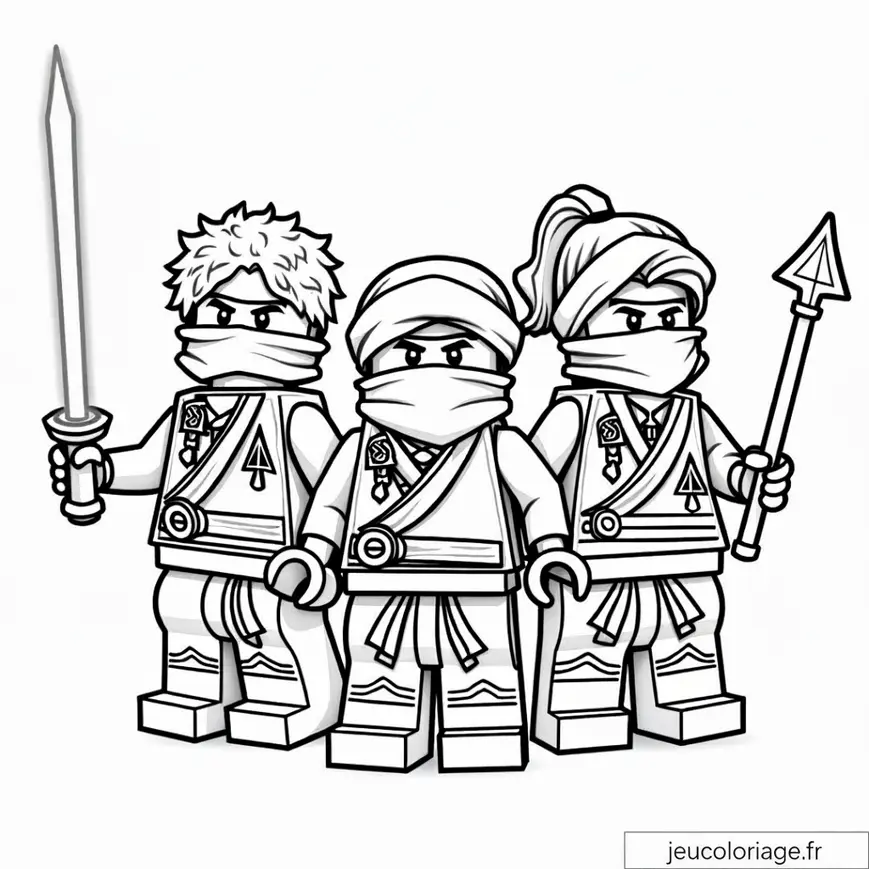 Coloriage Lego Ninja : Aventurez-vous avec vos héros préférés