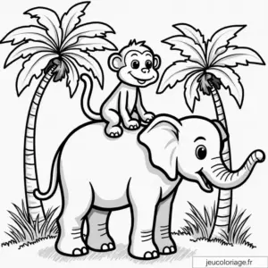 Coloriage Singe