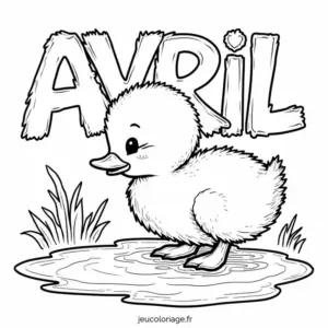 Coloriage Avril
