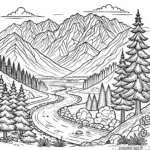 Coloriage Paysage