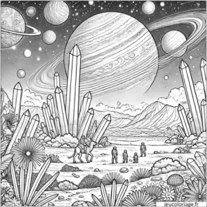 Coloriage Paysage Fantastique