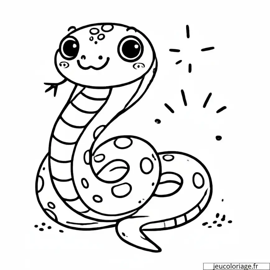 Coloriage serpent joueur à imprimer