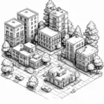 Coloriage Mini ville