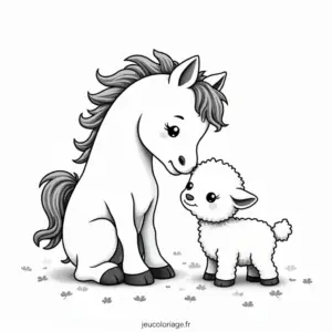 Coloriage Cheval