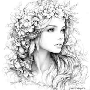 Coloriage Adulte femme