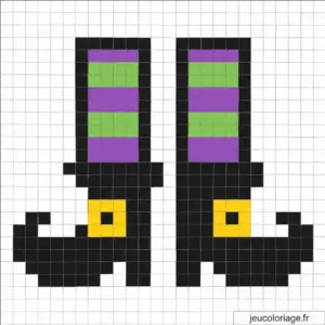 Coloriage Pixel Art Halloween