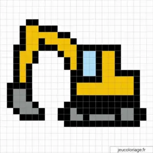 Coloriage Pixel Art Véhicule
