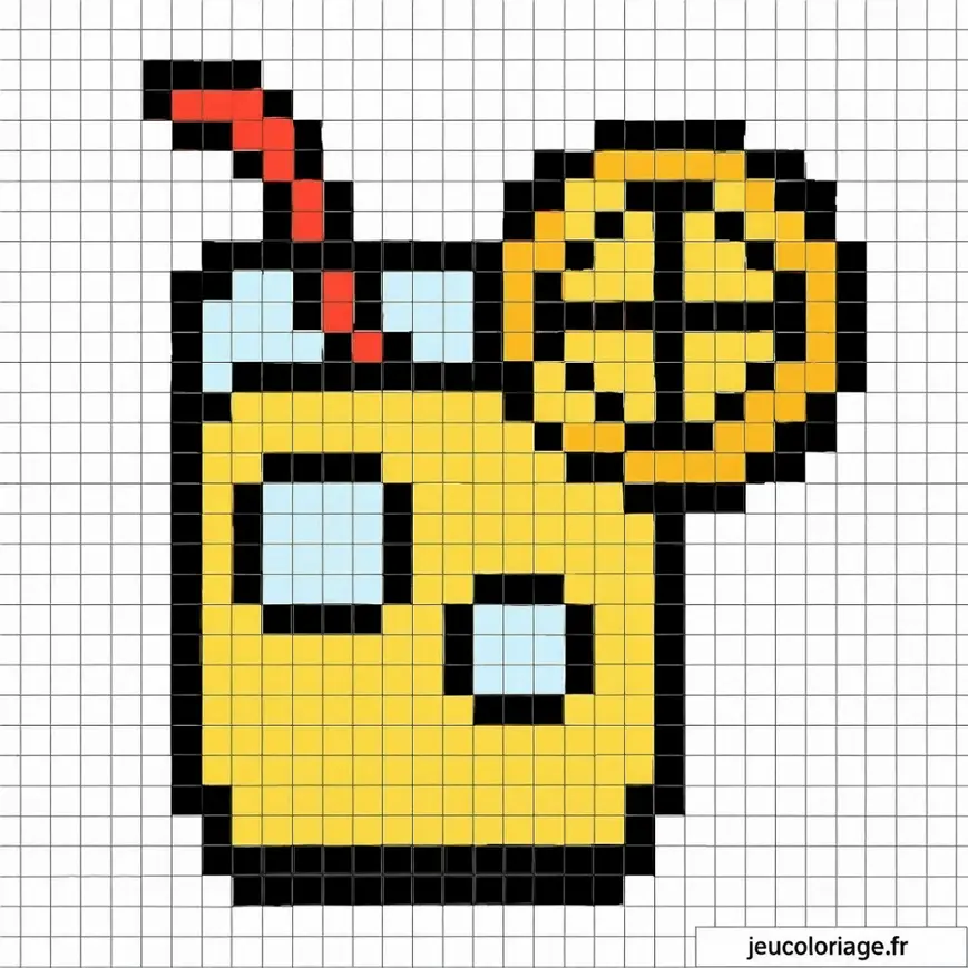 Pixel art : Reproduisez un cocktail rafraîchissant en pixels